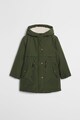 Mango Geaca parka cu garnitura de blana sintetica Flap Fete