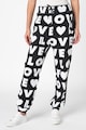 Love Moschino Pantaloni conici cu imprimeu logo Femei