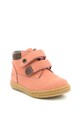 Kickers kids Ghete din piele intoarsa cu inchidere velcro Fete