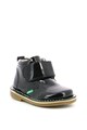 Kickers kids Ghete din piele lacuita cu inchidere velcro Fete