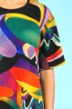 Format Lady Rochie tip tricou cu imprimeu abstract Femei