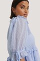 NA-KD Bluza cu buline si maneci semitransparente Swiss Femei