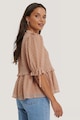 NA-KD Bluza cu buline si maneci semitransparente Swiss Femei