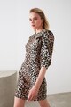 Trendyol Rochie cambrata cu animal print Femei