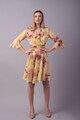 Couture de Marie Rochie midi evazata cu imprimeu floral Femei