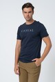 Casual Friday Tricou cu decolteu la baza gatului si imprimeu logo Barbati