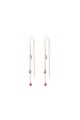 Loisir by Oxette Cercei drop placati cu aur rose de 18K, decorati cu cristale Femei