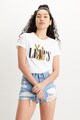 Levi's Tricou cu decolteu la baza gatului si imprimeu frontal Femei