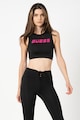 GUESS Top crop elastic cu imprimeu logo Femei