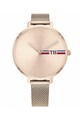 Tommy Hilfiger Ceas analog cu bratara metalica cu model tip plasa Femei