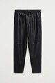 Mango Pantaloni jogger crop din piele ecologica Apple Femei