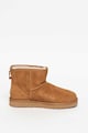 UGG Ghete din piele intoarsa fara inchidere, cu logo cauciucat Classic Mini Femei