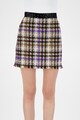 Pinko Fusta mini cu model houndstooth si talie cu paiete Femei