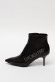 Love Moschino Botine de piele cu aplicatii de strasuri Femei