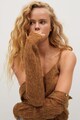 Mango Bluza tricotata fin din amestec de lana alpaca, fara maneci Heart Femei