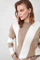 Trendyol Pulover tricotat fin, cu model colorblock Femei