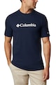 Columbia Tricou cu decolteu la baza gatului si imprimeu logo CSC Basic, Alb, Bleumarin Barbati
