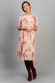 Couture de Marie Rochie cu model floral si maneci 3/4 Femei
