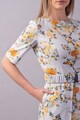 Couture de Marie Rochie cu croiala in A, model floral si maneci scurte Femei