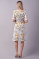 Couture de Marie Rochie cu croiala in A, model floral si maneci scurte Femei