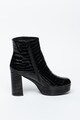 Jeffrey Campbell Botine de piele lacuita cu aspect piele de crocodil Sahar Femei