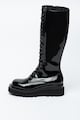 Jeffrey Campbell Cizme mid-calf cu siret si aspect lacuit Diabol Femei