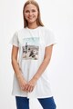 DeFacto Fotómintás póló felirattal női