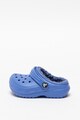 Crocs Saboti slingback cu calapod lat, perforatii si captuseala pufoasa Fete