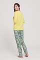 Sofiaman Pijama din amestec de modal, cu bluza si pantaloni, cu model floral Femei