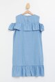 DeFacto Rochie din chambray, cu volane Fete