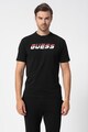 GUESS Tricou de casa cu decolteu la baza gatului si imprimeu logo Barbati