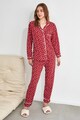 Trendyol Set de camasa si pantaloni de pijama cu imprimeu cu inimi Femei