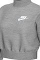 Nike Bluza sport crop cu maneci cazute Essential Fleece Mock Femei