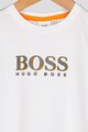 Boss Hugo Boss Tricou cu decolteu la baza gatului si logo Baieti