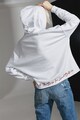 PARLOR Bő fazonú kapucnis organikuspamut pulóver felirattal női