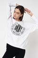 DKNY Bluza sport cu decolteu la baza gatului si imprimeu logo Femei