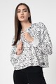 DKNY Hanorac crop cu imprimeu Splatter Femei