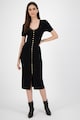 Michael Michael Kors Rochie midi cu decolteu rotund si slit frontal Femei