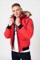 Jack & Jones Geaca bomber cu gluga si garnitura de blana ecologica Sky Barbati