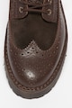 Selected Homme Ghete din piele si piele intoarsa cu model brogue Ricky Barbati