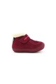 Kickers kids Ghete de piele intoarsa cu captuseala din material teddy Fete