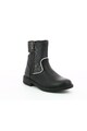 Kickers kids Cizme mid-calf de piele cu detalii stralucitoare Fete