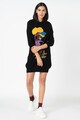 Love Moschino Rochie tip pulover din amestec de lana cu model grafic Femei