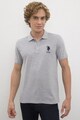 U.S. Polo Assn. Tricou polo slim fit din material pique Barbati