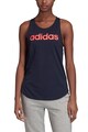 adidas Performance Top cu spate decupat si imprimeu logo Essentials Femei