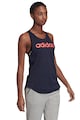 adidas Performance Top cu spate decupat si imprimeu logo Essentials Femei