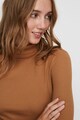 Vero Moda Pulover din amestec de bumbac organic tricotat fin cu guler inalt Femei