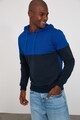 Trendyol Colorblock dizájnos kapucnis pulóver férfi