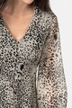 Liu Jo Rochie tip camasa cu animal print si strat exterior semitransparent Femei