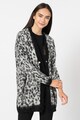 Liu Jo Cardigan din amestec de lana alpaca cu animal print Femei